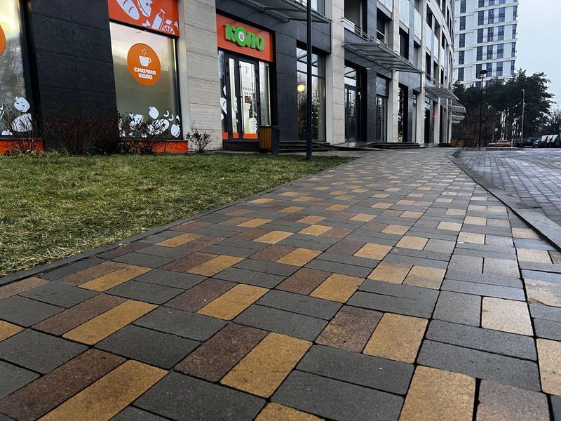 Тротуарна плитка Бруківка 200х100 3461 фото