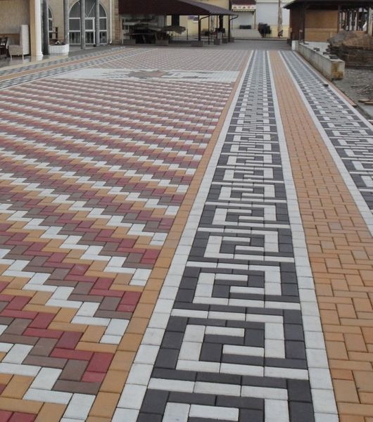 Тротуарна плитка Кирпичик 60 мм Білий 3063 фото