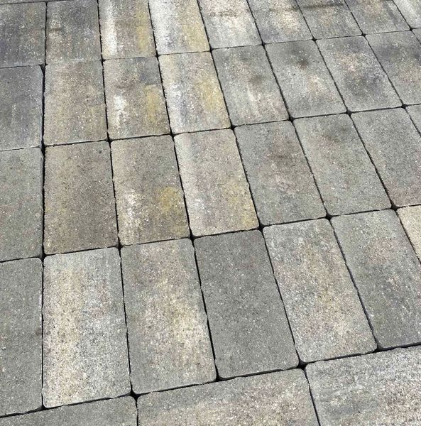 Тротуарна плитка Бруківка без фаски 200х100 Цитрин 3463 фото