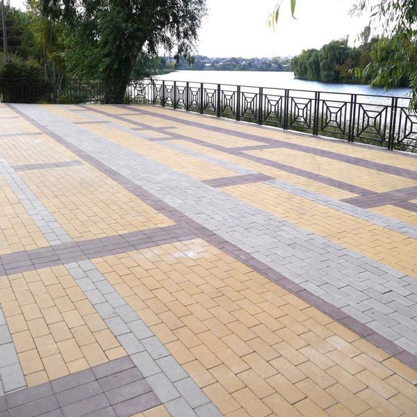 Тротуарна плитка Кирпичик 60 мм Жовтий 3064 фото