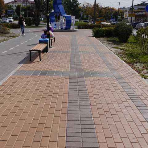 Тротуарна плитка Кирпичик без фаски 200х100х60 Персик 3116 фото
