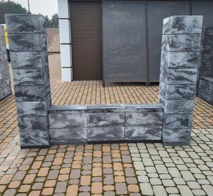Блок модульный для забора Onyx 504х280х200 3180 фото