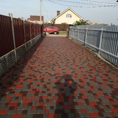 Тротуарна плитка Старе місто 40 мм Червоний 3035 фото