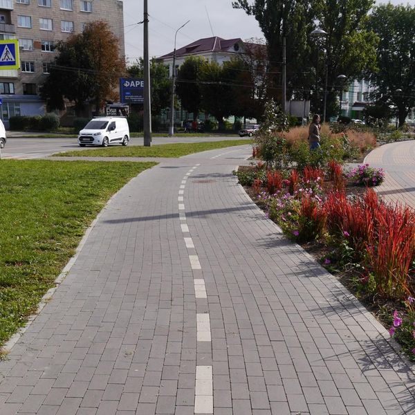 Тротуарная плитка Цегла 20х10, 4см Белая 3087 фото