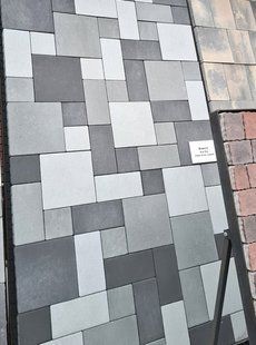 Тротуарна плитка Лайнстоун Золотий Мандарин 40мм Сірий 490286 фото